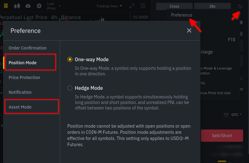 Binance 期货设置